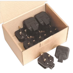 Deals ⭐ Sealey PL/13/3 Rubber Plug 13Amp Heavy-Duty Pack Of 10 😉